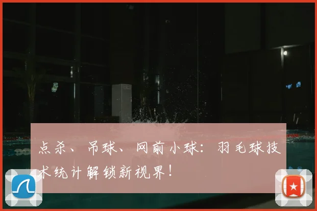 点杀、吊球、网前小球：羽毛球技术统计解锁新视界！